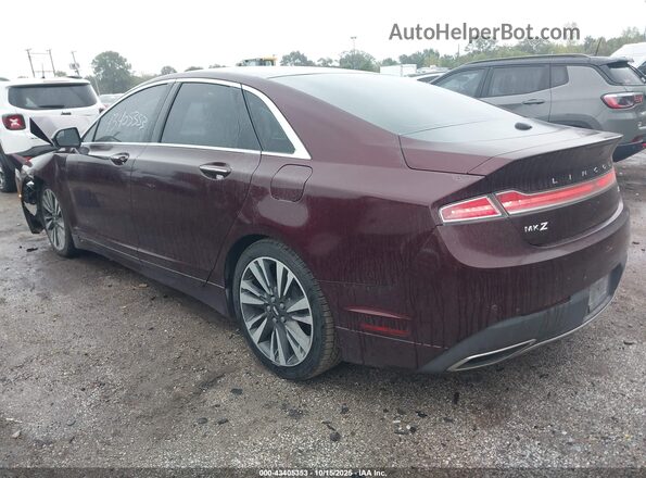 3LN6L5LU1HR629903 2017 LINCOLN MKZ HYBRID Maroon Rear left