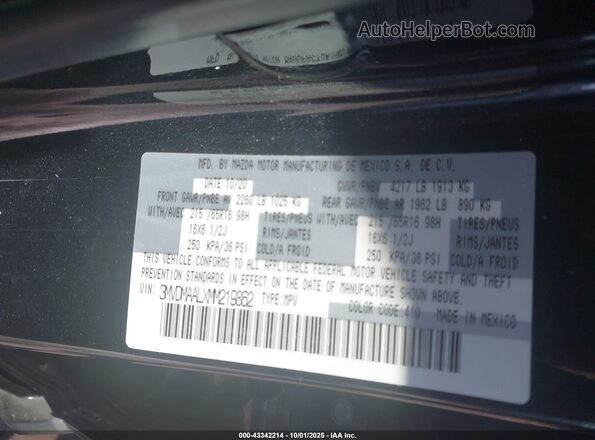 3MVDMAALXMM219862 2021 MAZDA CX-30 Black Engine compartment view