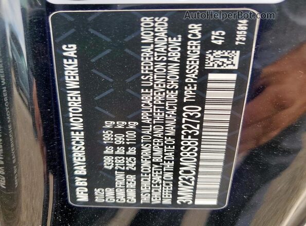 3MW23CM08S8F32730 2025 BMW 2 SERIES Black Вид підкапотного простору