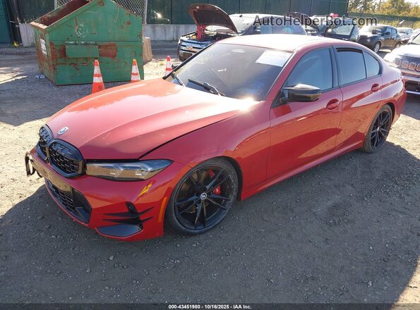 3MW49FF00P8D55409 2023 BMW 3 SERIES Red Przód lewy