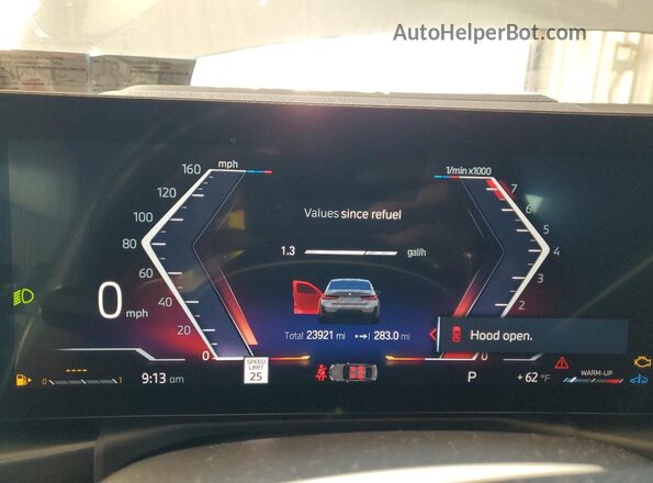 3MW49FF01R8D83416 2024 BMW M3 Gray Widok zestawu wskaźników