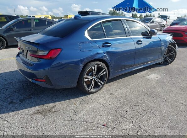 3MW5P7J01M8C07630 2021 BMW 3 SERIES Blue Rear right