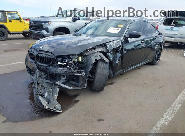 3MW5R1J09N8C46765 2022 BMW 3 SERIES Черный Передняя левая четверть