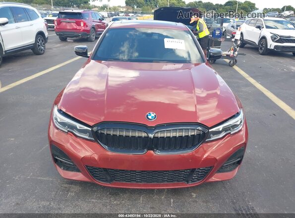 3MW5R1J0XM8B50478 2021 BMW 3 SERIES Orange Rear interior view