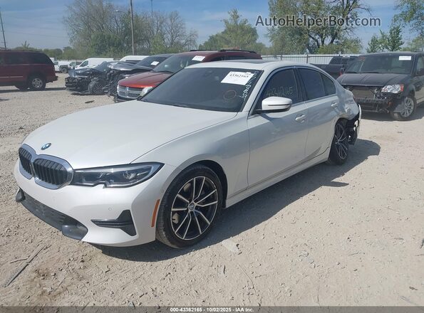 3MW5R7J06M8B72884 2021 BMW 3 SERIES White წინა მარცხენა ხედი სამი მეოთხედიდან