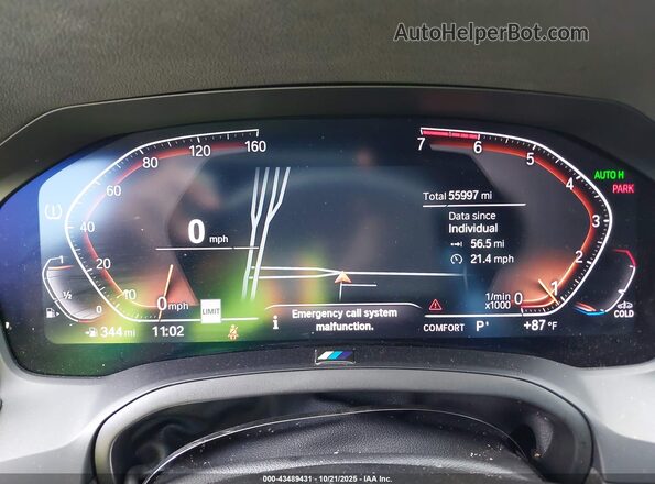 3MW5R7J09L8B09941 2020 BMW 3 SERIES White Հետևի նստատեղերի տեսք
