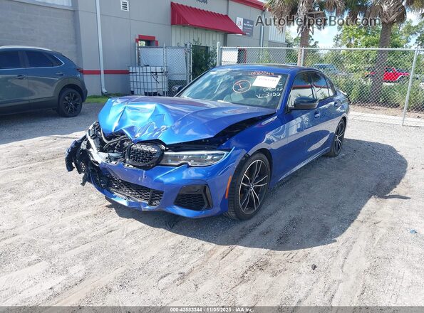 3MW5U7J01M8B63122 2021 BMW 3 SERIES Синий Передняя левая четверть