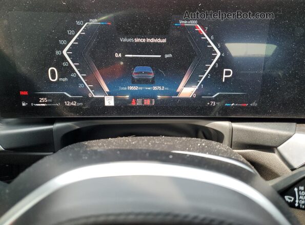 3MW89FF04P8D64180 2023 BMW 3 SERIES Gray Instrument cluster view