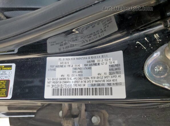 3MYDLBYV3LY701616 2020 TOYOTA YARIS Black Engine compartment view