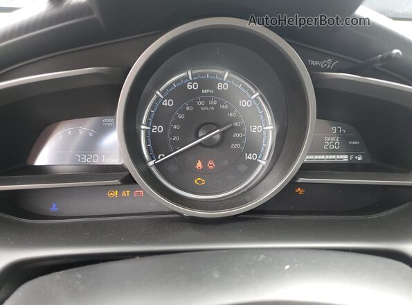 3MYDLBYV6KY520606 2019 TOYOTA YARIS Blue Вид щитка приладів