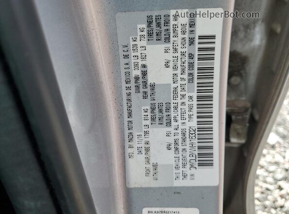 3MYDLBYVXHY163021 2017 TOYOTA YARIS Silver VIN sticker view