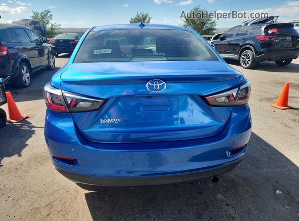 3MYDLBYVXKY506286 2019 TOYOTA YARIS Blue Вид ззаду