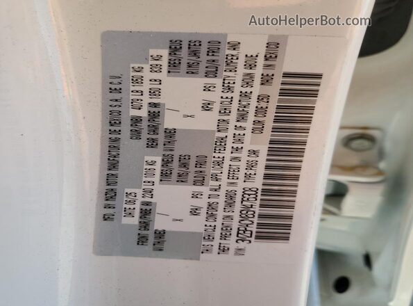 3MZBPACM8SM476308 2025 MAZDA 3 White VIN კოდის სტიკერის ხედი