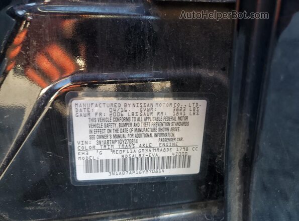 3N1AB7AP1GY270814 2016 NISSAN SENTRA Black Engine compartment view