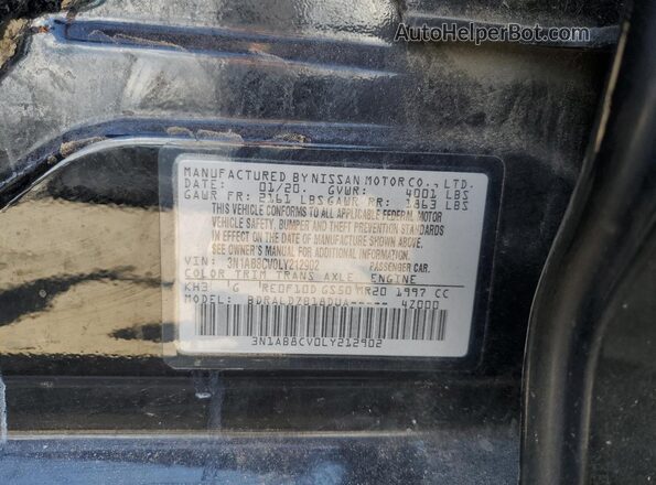 3N1AB8CV0LY212902 2020 NISSAN SENTRA Black Вид підкапотного простору