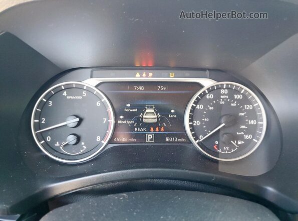 3N1AB8CV1LY214500 2020 NISSAN SENTRA Blue Widok zestawu wskaźników