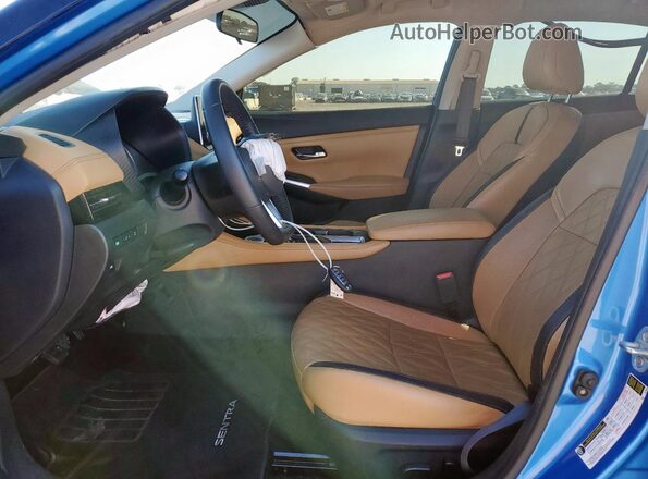 3N1AB8CV1LY214500 2020 NISSAN SENTRA Blue Widok wnętrza z przodu
