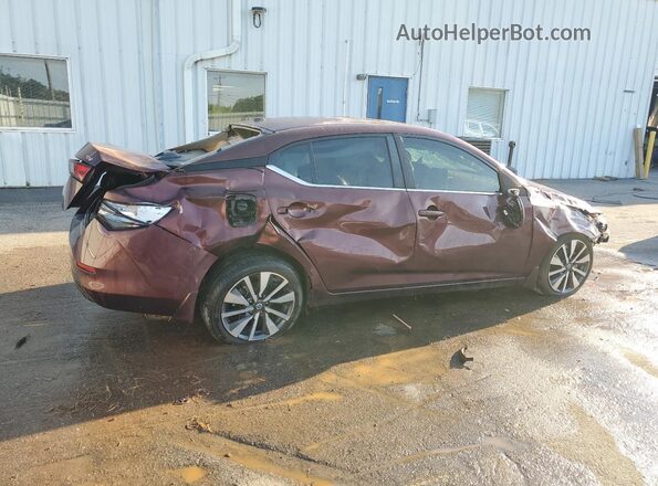 3N1AB8CV4LY246616 2020 NISSAN SENTRA Burgundy Trasero derecho