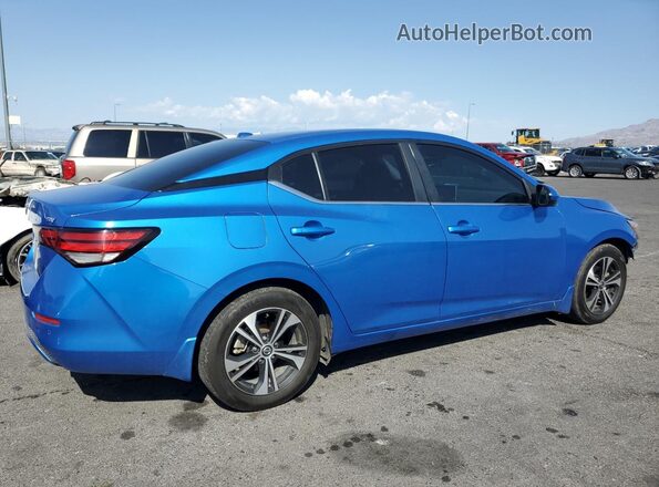 3N1AB8CV4MY225069 2021 NISSAN SENTRA Blue უკანა მარჯვენა