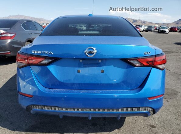 3N1AB8CV4MY225069 2021 NISSAN SENTRA Blue უკანა ხედი