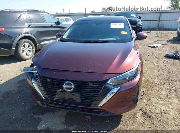 3N1AB8CV4RY276174 2024 NISSAN SENTRA Burgundy Սարքավորումների վահանակի տեսք
