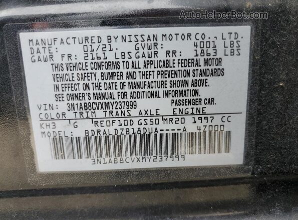 3N1AB8CVXMY237999 2021 NISSAN SENTRA Black 