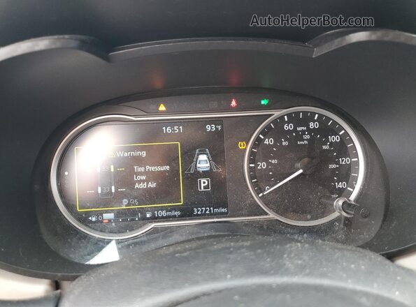 3N1CN8EV2LL847016 2020 NISSAN VERSA White Widok zestawu wskaźników