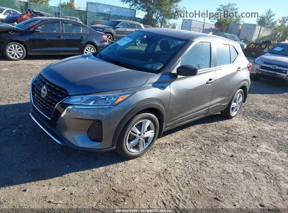 3N1CP5BV0NL511736 2022 NISSAN KICKS Gray Առջևի ձախ երեք քառորդ տեսարան