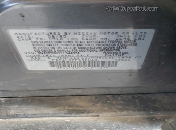 3N1CP5BV7LL544374 2020 NISSAN KICKS Gray Widok komory silnika