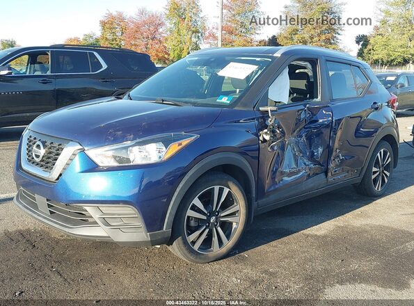 3N1CP5CV2LL528274 2020 NISSAN KICKS Blue Առջևի ձախ երեք քառորդ տեսարան