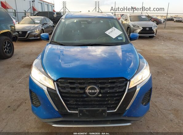 3N1CP5CV3NL498026 2022 NISSAN KICKS Blue Вид спереду