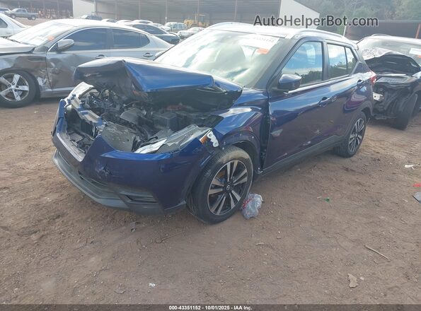 3N1CP5CV5LL501232 2020 NISSAN KICKS Blue წინა მარცხენა ხედი სამი მეოთხედიდან