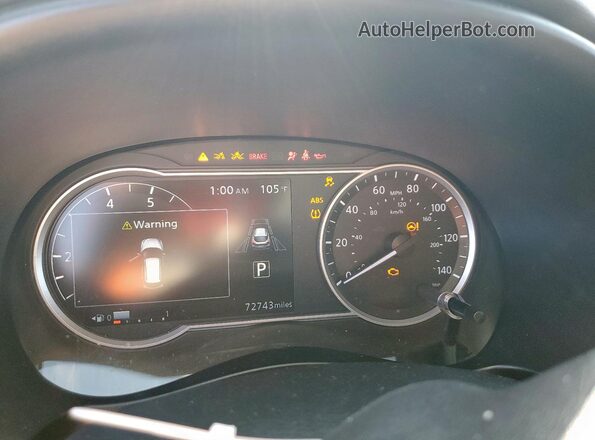 3N1CP5DV2LL578963 2020 NISSAN KICKS Gray Вид щитка приладів