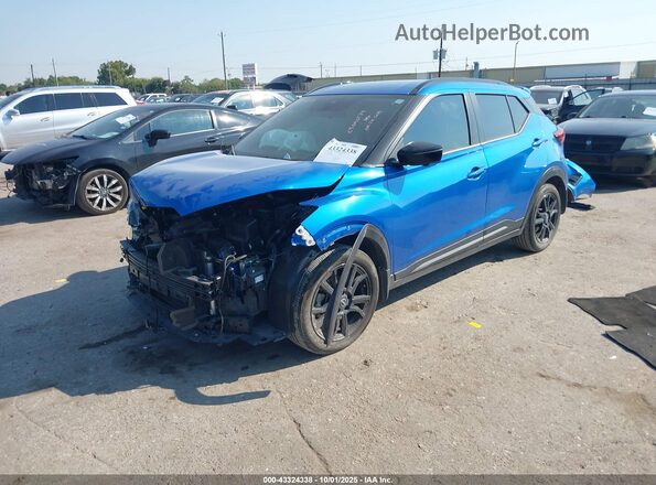 3N1CP5DV6RL532934 2024 NISSAN KICKS Синий Передняя левая четверть