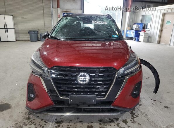 3N1CP5DV7ML554529 2021 NISSAN KICKS Red Вид спереду