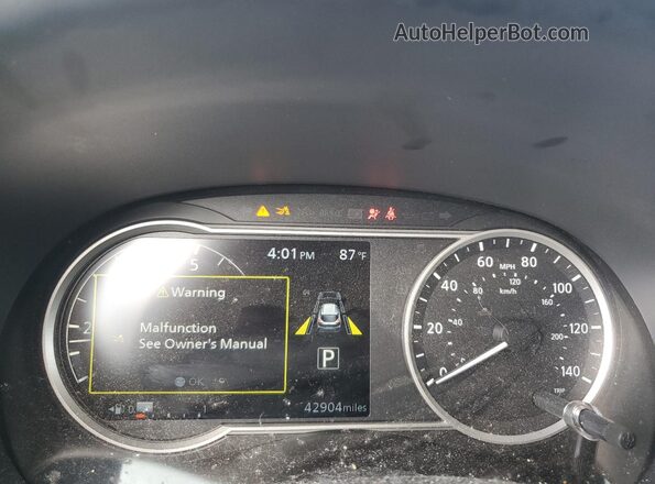 3N1CP5DVXLL536637 2020 NISSAN KICKS Red Instrument cluster view