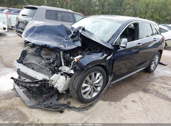 3PCAJ5AB2MF105581 2021 INFINITI QX50 Синий Передняя левая четверть