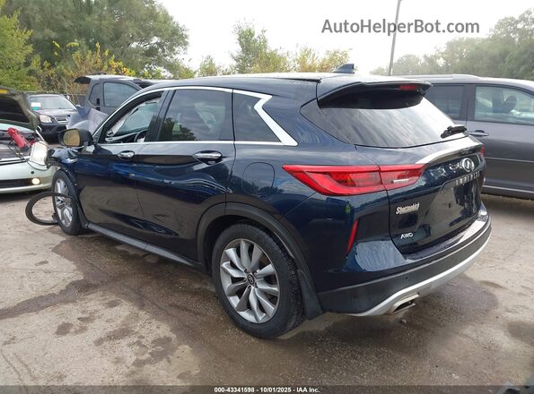 3PCAJ5AB2MF105581 2021 INFINITI QX50 Синий Задняя левая четверть