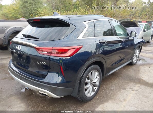 3PCAJ5AB2MF105581 2021 INFINITI QX50 Синий Задняя правая четверть