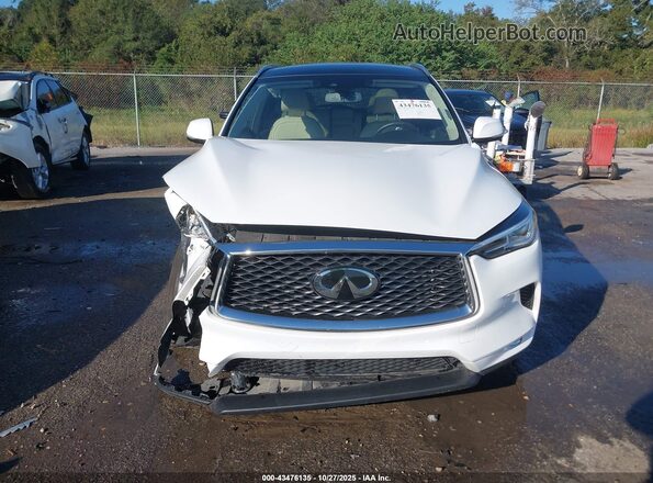 3PCAJ5BA1MF124144 2021 INFINITI QX50 White Vista del cuadro de instrumentos