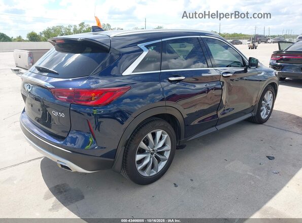 3PCAJ5BA5NF105775 2022 INFINITI QX50 Blue Задня права чверть