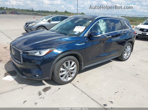 3PCAJ5BA5NF105775 2022 INFINITI QX50 Blue Передня ліва чверть