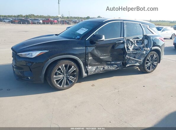 3PCAJ5BA7MF105503 2021 INFINITI QX50 Black წინა მარცხენა ხედი სამი მეოთხედიდან