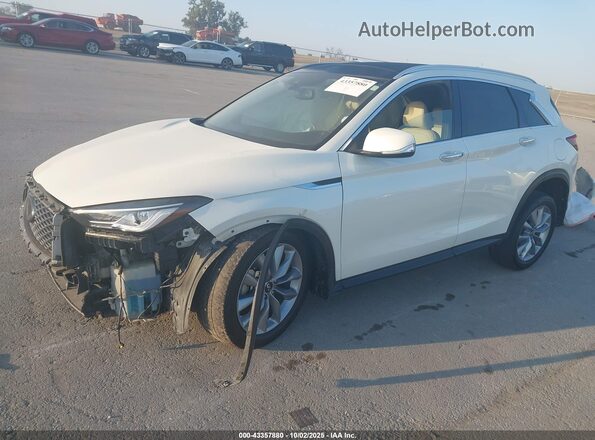 3PCAJ5BB6NF106393 2022 INFINITI QX50 Белый Передняя левая четверть