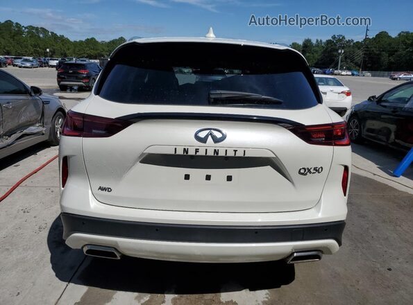 3PCAJ5BBXNF108180 2022 INFINITI QX50 White Вид ззаду
