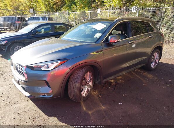 3PCAJ5BBXNF110348 2022 INFINITI QX50 Gray Առջևի ձախ երեք քառորդ տեսարան