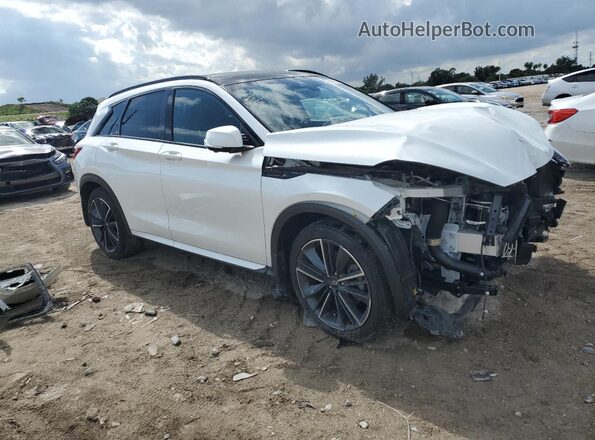 3PCAJ5FB2SF107501 2025 INFINITI QX50 White Передня права чверть