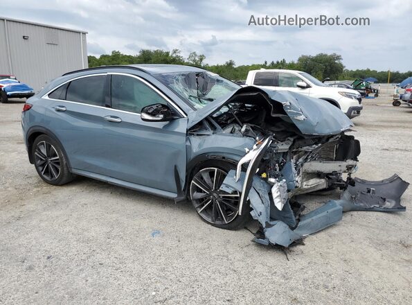 3PCAJ5J35NF102362 2022 INFINITI QX55 Turquoise წინა მარჯვენა