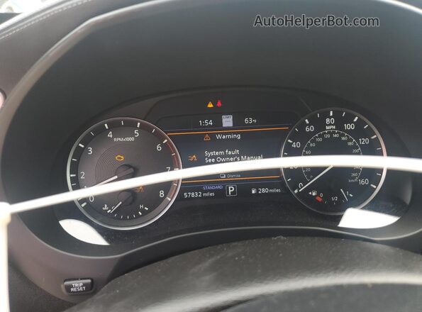 3PCAJ5L33NF105595 2022 INFINITI QX55 White Instrument cluster view