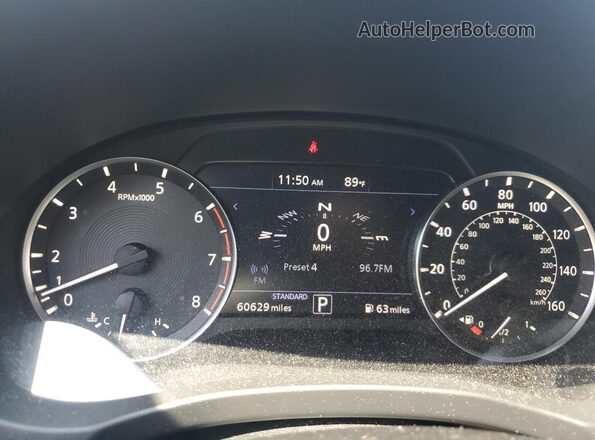 3PCAJ5M19KF118859 2019 INFINITI QX50 White ხელსაწყოთა პანელის ხედი